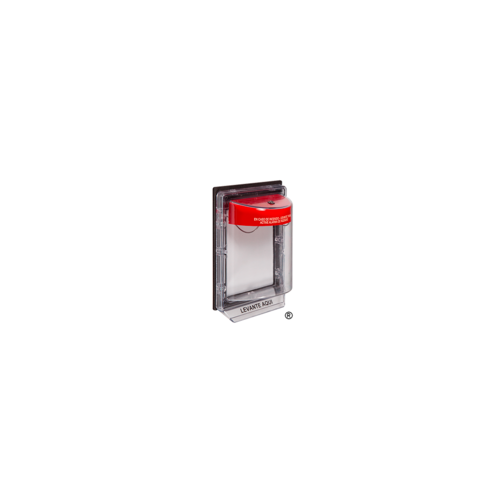 STI-1250-ES Protector de Policarbonato Super Resistente para Palanca de Incendio, sin Sirena STI