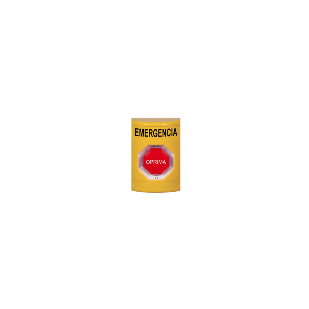 SS2209EM-ES Botón de Emergencia en Español, Color Amarillo STI