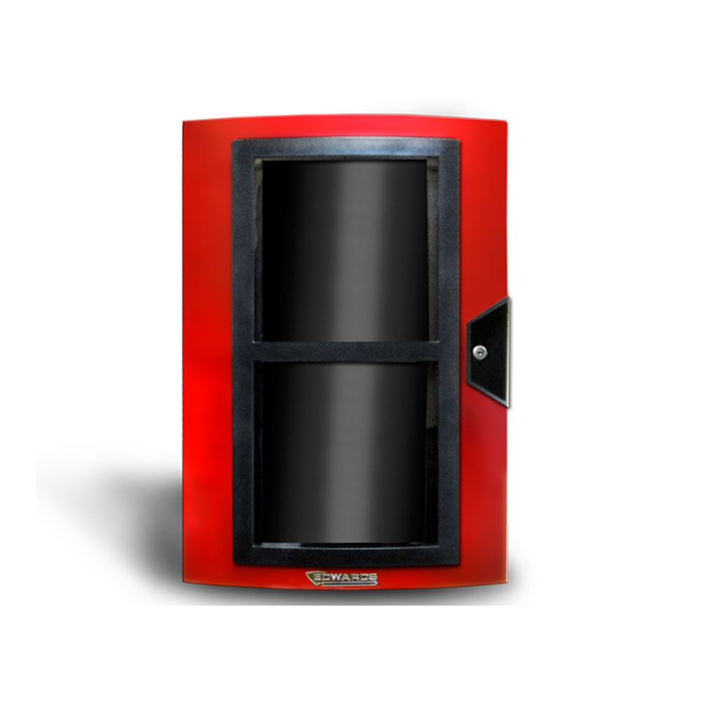 4-CAB8DR Conjunto de puerta - Puerta exterior roja y puerta interior negra con 8 espacios de interfaz de usuario